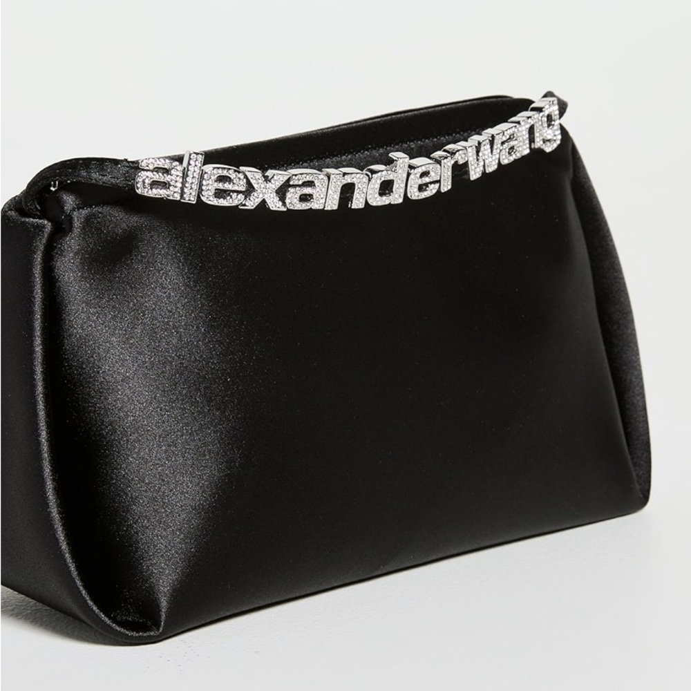 Alexander Wang Black Satin Clutch